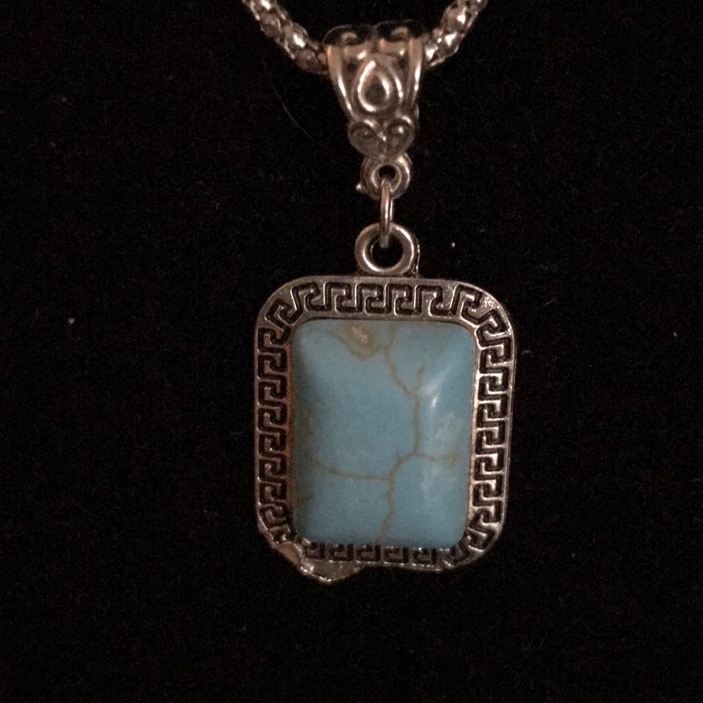 Turquoise Necklace and Earring Set - Picture 3 of 4